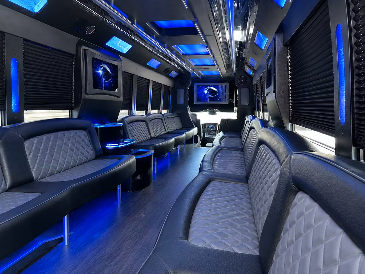 montgomery party bus interior